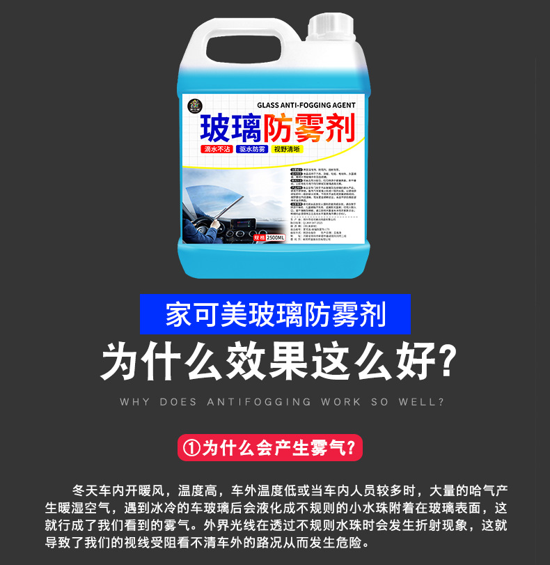 Car Glass Anti-Fog Agent, Rain-Proof Agent, Car Windshield Window Defogging Spray, Rearview Mirror Anti-Rain and Anti-Fog