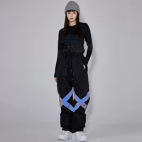 DOOKSNOW лыжные брюки мужские и женские однопластинчатые двойные водонепроницаемые зимние теплые свободные износостойкие светоотражающие снежные брюки большого размера