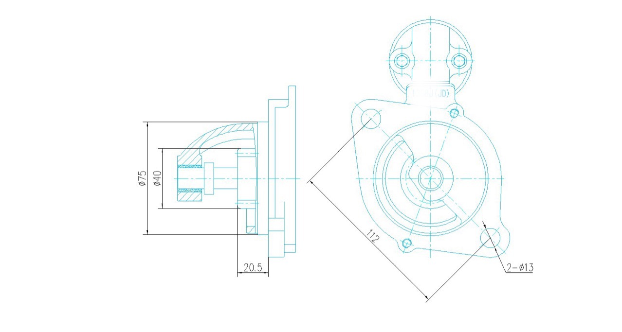 QDJ1308J starter motor Jiangdong 395/2110 starter motor planetary deceleration starter motor