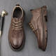 Men's Leather Shoes 2025 Autumn New British Style Korean Version Trendy Men's Business Casual Soft Sole Height-Increasing Shoes