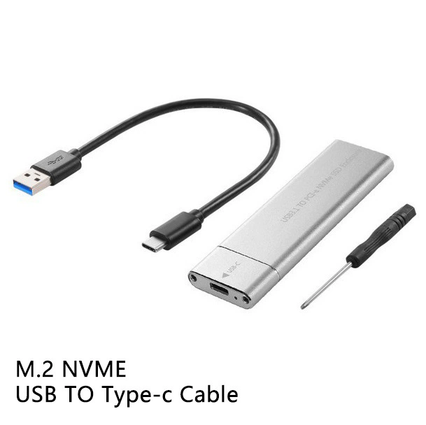 M.2 NVME hard disk box USB 3.1 Type-C M-Key PCI-E solid-state mobile hard disk box aluminum alloy