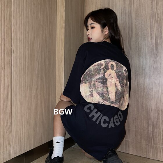 CPFM KANYE KANYE oil painting niche fashion brand American high street loose men's FOG short sleeve summer casual T-shirt