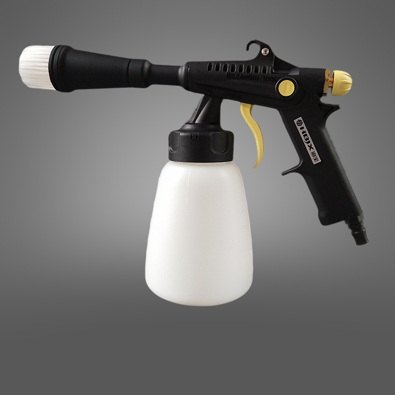 海宝飓风塑料吸液枪进口气动清洗枪内饰毛刷型吹气枪美容洗车工具