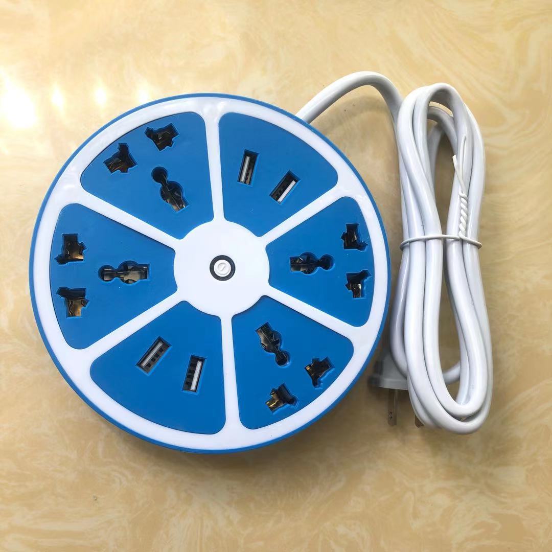 圆盘插座usb越南泰国老挝印度中东欧美插排电源插线板插头