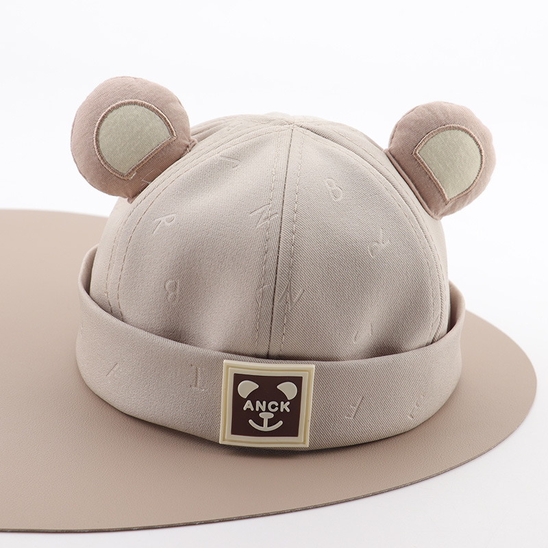 Sombrero para bebés primavera y otoño lindo pequeño niño Sombrero de primavera bebé delgado para salir a respirar gorra de piel de melón para niños