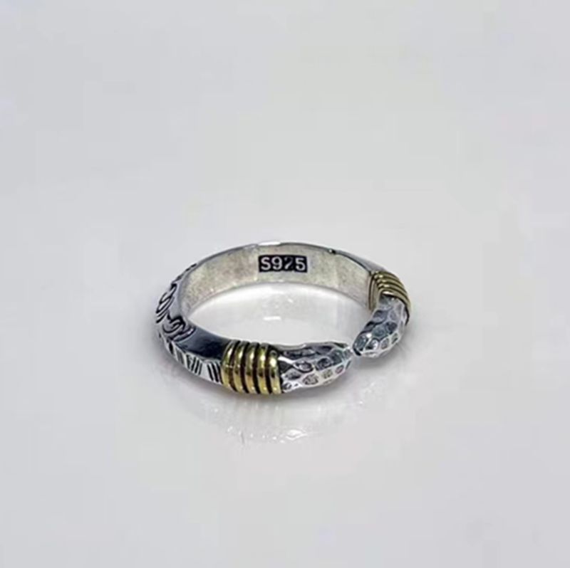 Men'S Gender Retro Geometric Alloy Plating Men's Open Ring