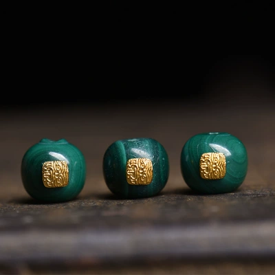 Natural Malachite Spacer Beads, Waist Zərgərlik ara hissələri - b1083mm