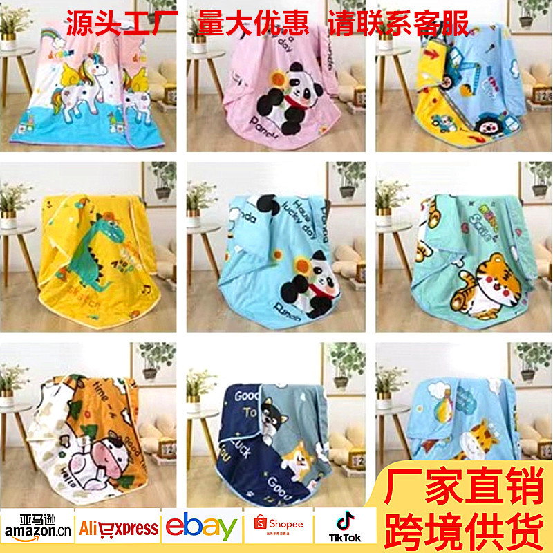 New children's mosquito repellent washed cotton air conditioning summer cool quilt kindergarten nap quilt core foreign trade small quilt wholesale