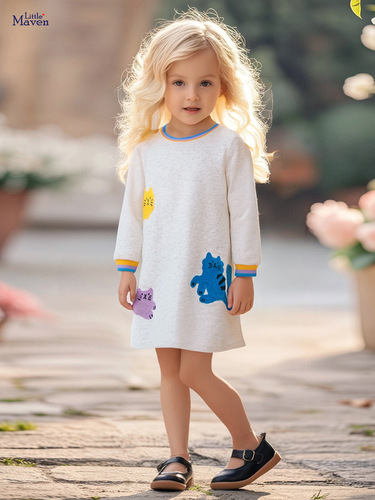 Little Maven Children's Dress Wholesale Autumn Long Sleeve Girls' Dress Cute Children's Skirt