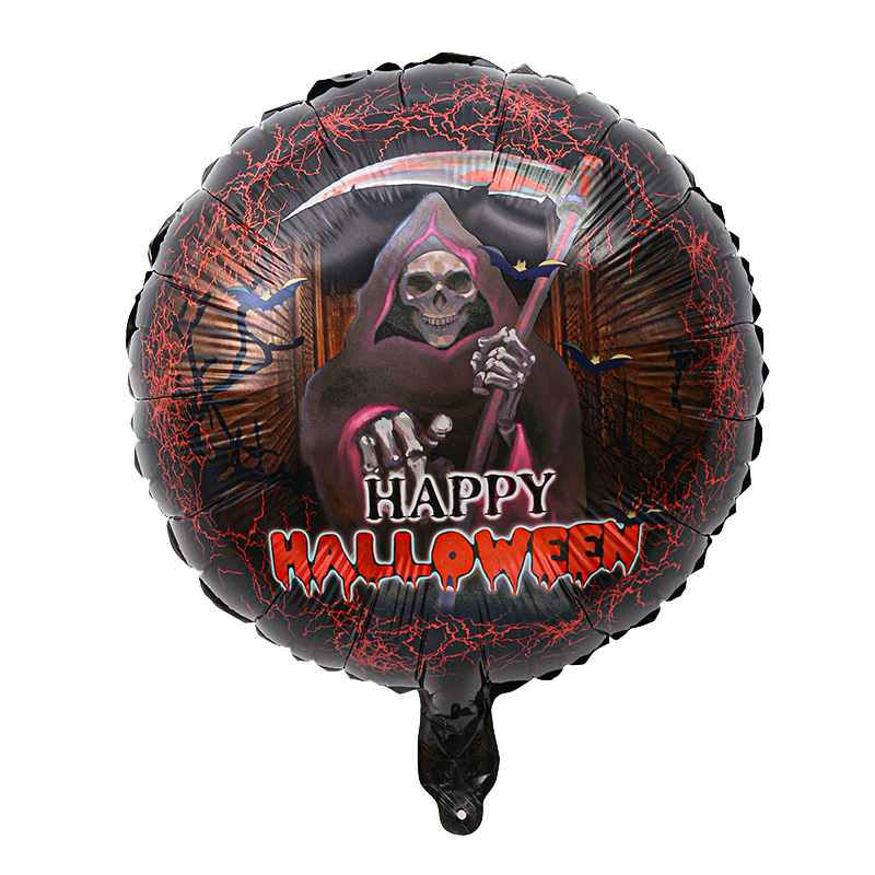 Comercio exterior 18 pulgadas Halloween película de aluminio globo festival fantasma calabaza calavera fantasma tema fiesta arreglo globo al por mayor