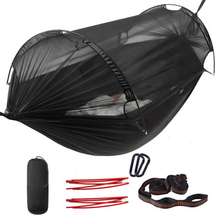 Hammock outdoor push-pull anti-flip mosquito net hammock outdoor double anti-mosquito swing indoor tent New
