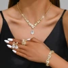Necklace, chain, bracelet, golden ring