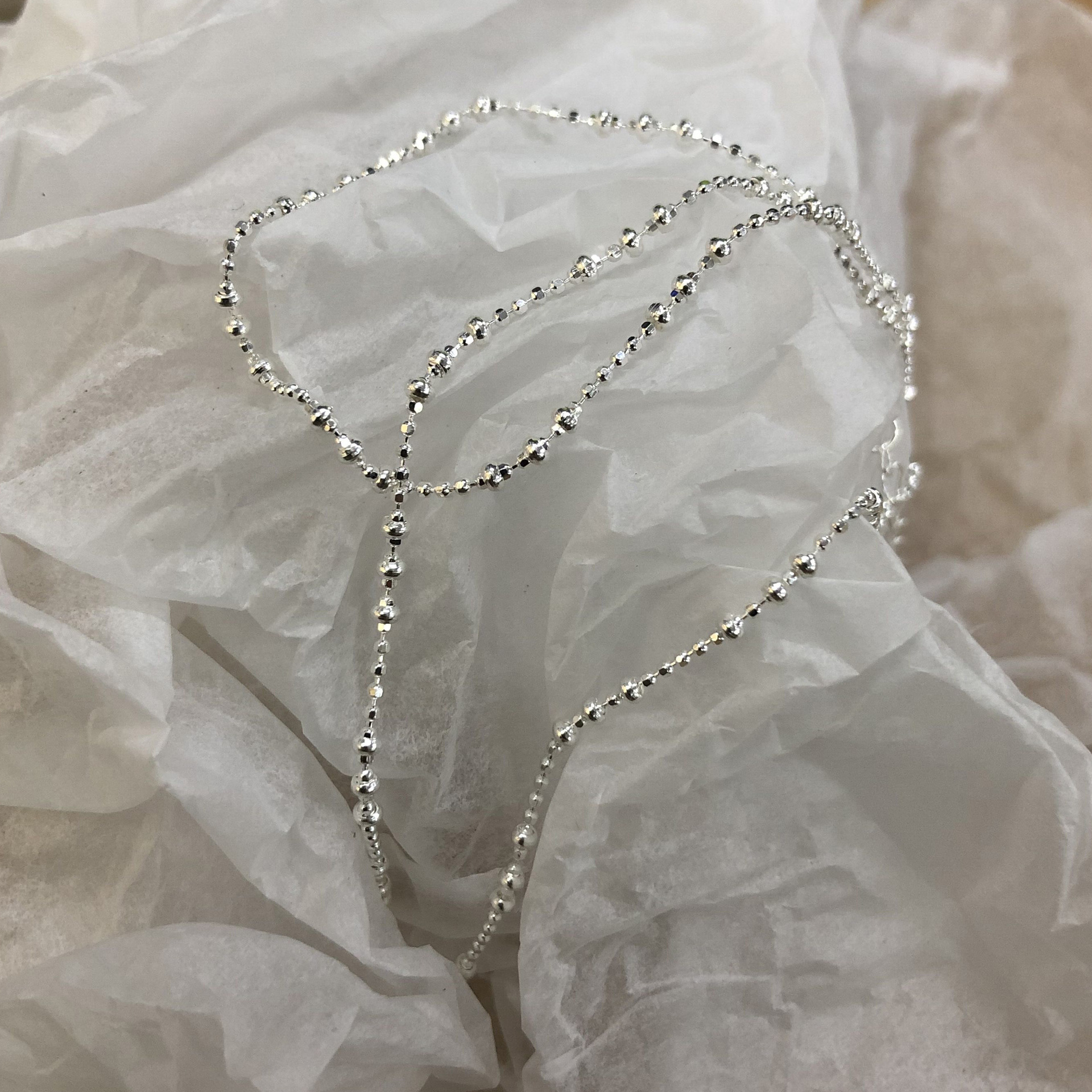 1 Piece Quantity Daily Occasion 925 Sterling Silver Material 925 Sterling Silver Polishing Solid Color Necklace