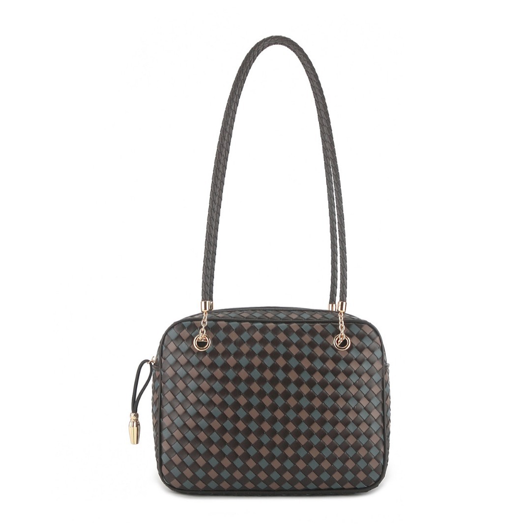 New Woven Shoulder Bag Double-Layer Sheepskin Vintage Luxury Arc-Shaped Exquisite Handbag High-End Tofu Bag - Thumbnail 5