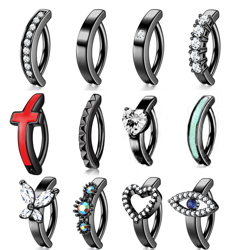 Piercing per ombelico liscio unisex in acciaio inossidabile semplice e alla moda, in vendita transfrontaliera_voghion.com