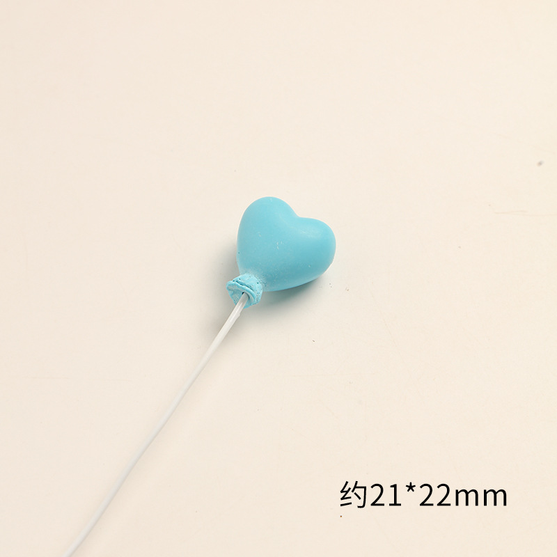 SKU-04-湖蓝色爱心气球 一个