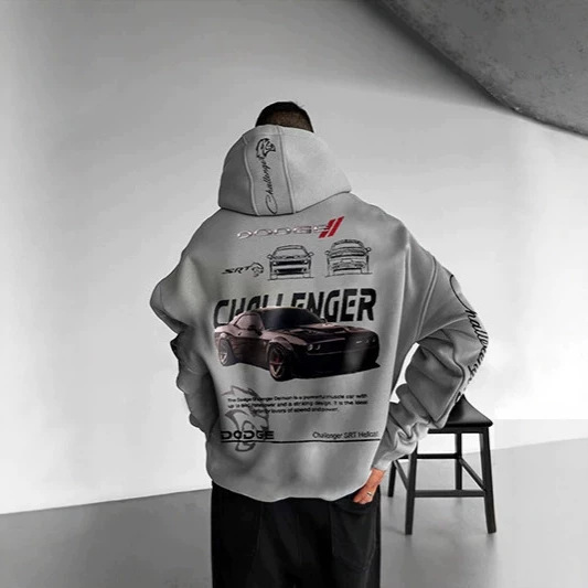 Porsche 911 GT3 RS sports car print hoodie for men and women, trendy brand, loose fit, drop shoulder, car-themed long-sleeve Porsche 911 GT3 RS sports car print hoodie for men and women, trendy brand, loose fit, drop shoulder, car-themed long-sleeve