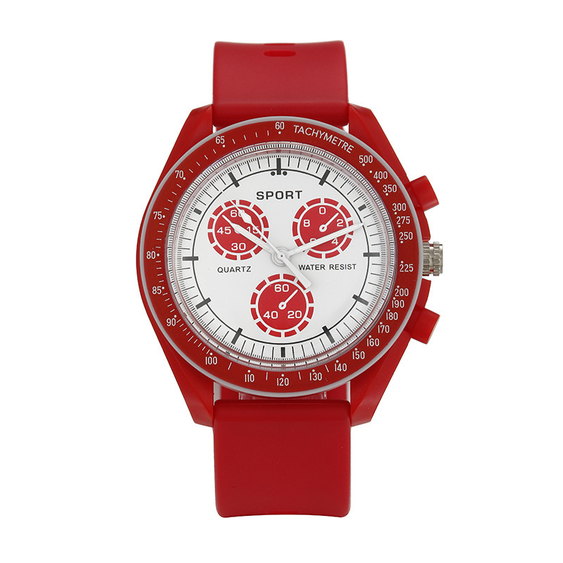 Transfronteriza nuevo reloj deportivo de silicona para mujer Candy simple falso puntero de tres ojos de silicona mujer estudiante reloj de cuarzo