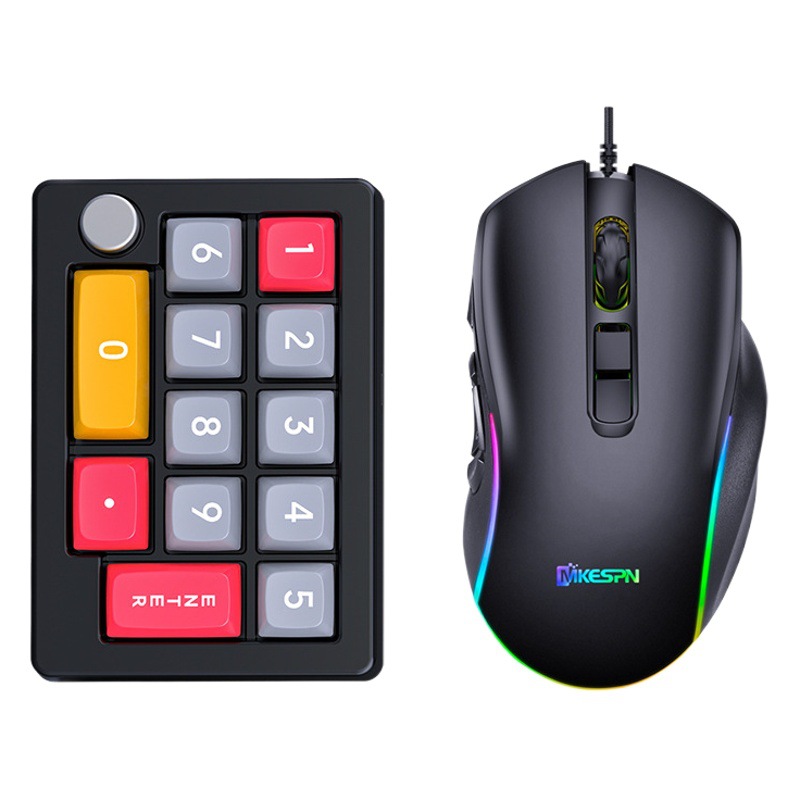 Teclado mecánico para juegos mecánico real RGB con perilla