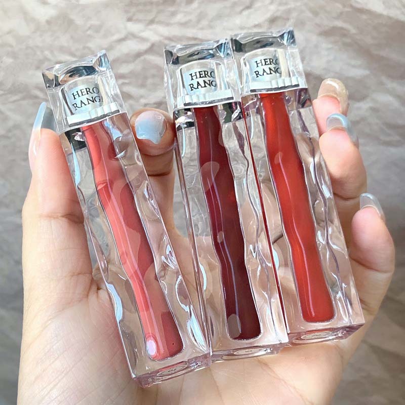 Herorange ~ 氷透晶粋鏡光唇釉薬水潤透亮持続発色はカップ成膜ガラス唇彩をつけない|undefined