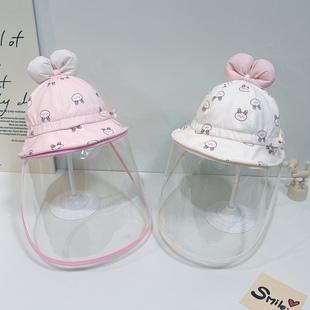 Children's hat adjustable size anti-epidemic cap baby anti-droplet mask for boys and girls baby protective cap dust isolation cap