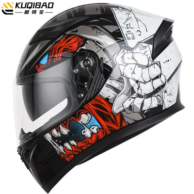 Motosiklet kaskı (dəbilqə) – Safety Gray 3C Certification - crazy-white-without-bluetooth-m