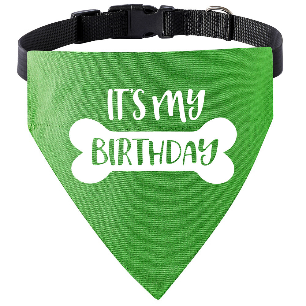 Tanpopo algodón perro saliva Toalla de cumpleaños triángulo toalla collar mascota perro bufanda mascota cumpleaños saliva toalla