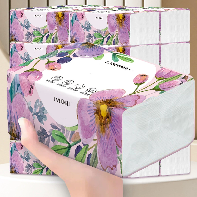 Трансграничные 10 упаковок из натуральной деревянной рамы четыре слоя утолщения бытовой бумаги туалетные салфетки утолщенные бумажные полотенца