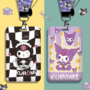 Student campus card set with lane rope Sanrio cute work card hanging chest card set, set of bus subway rice card wholesale