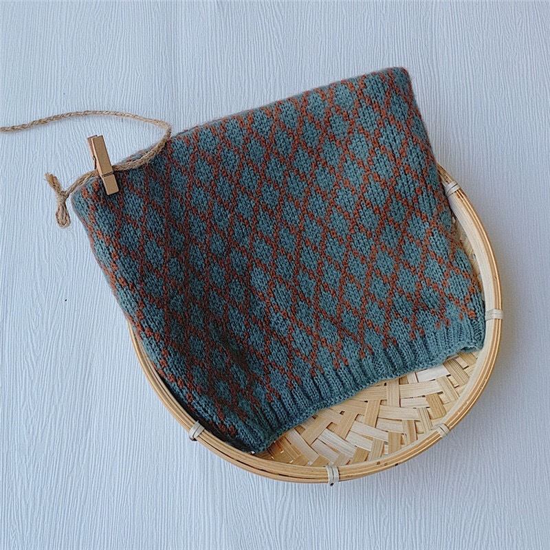 마름모꼴 스카프 레이크 블루