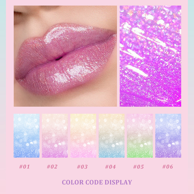 Gloss labial transfronterizo de dos colores, esmalte labial