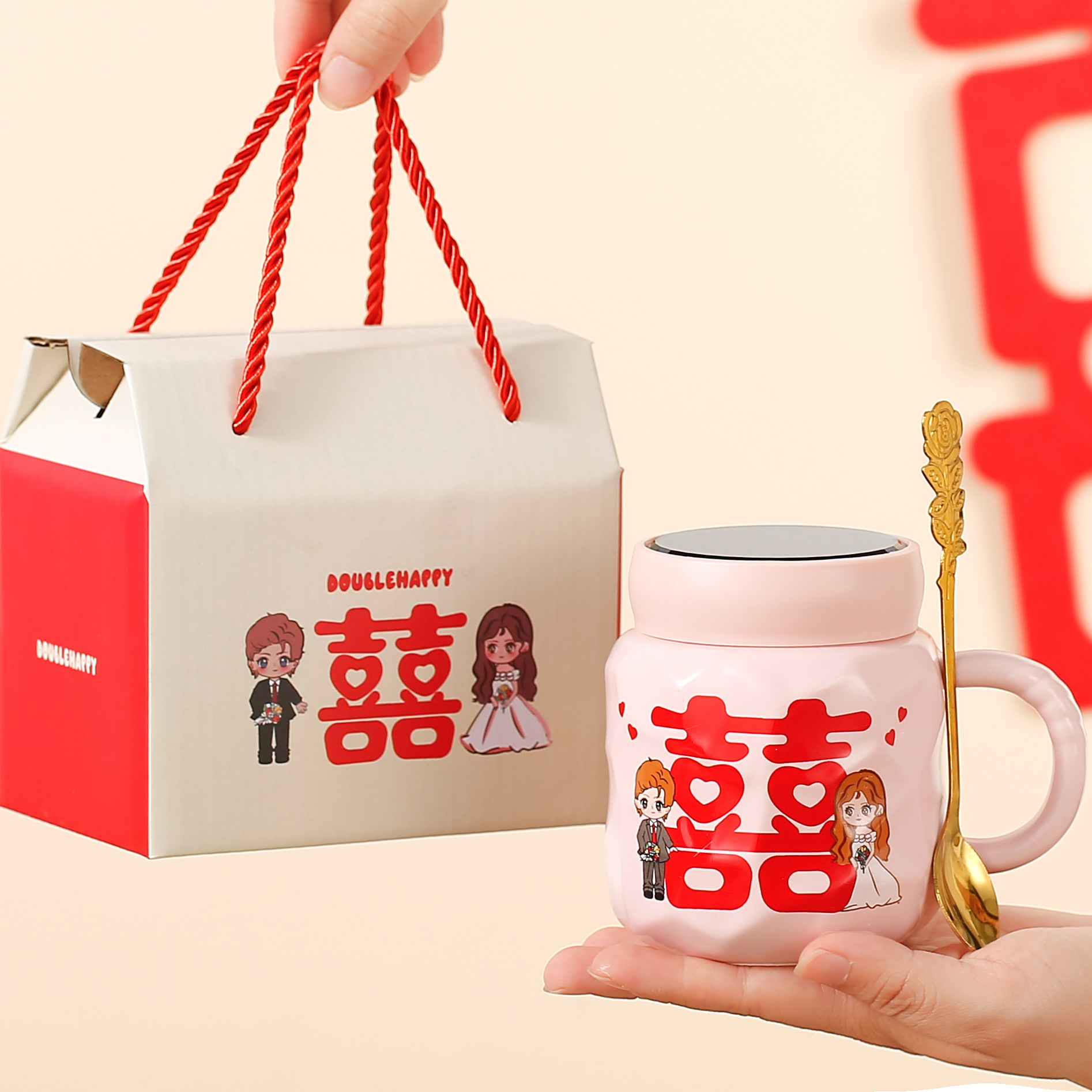 Regalos de bodas para novios, bodas prácticas para tazas de nicho, sentimientos de alta calidad, novias, amigos comprometidos, amigos de alta calidad.