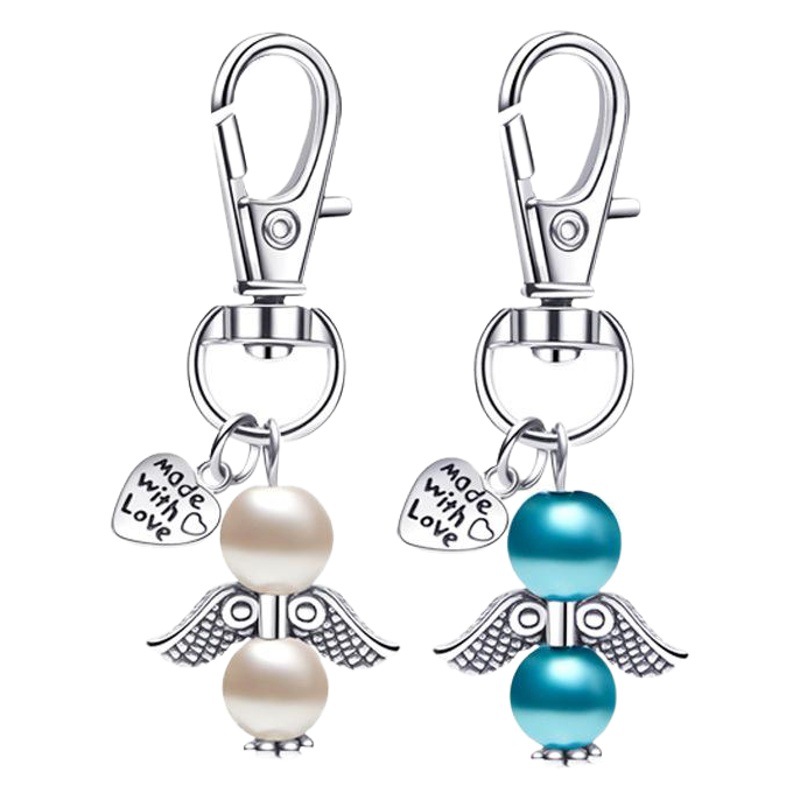 Creativo Ángel DE LA Guarda llavero decoración de la boda regalo alas de Ángel Bebé bautismo comunión regalo del partido