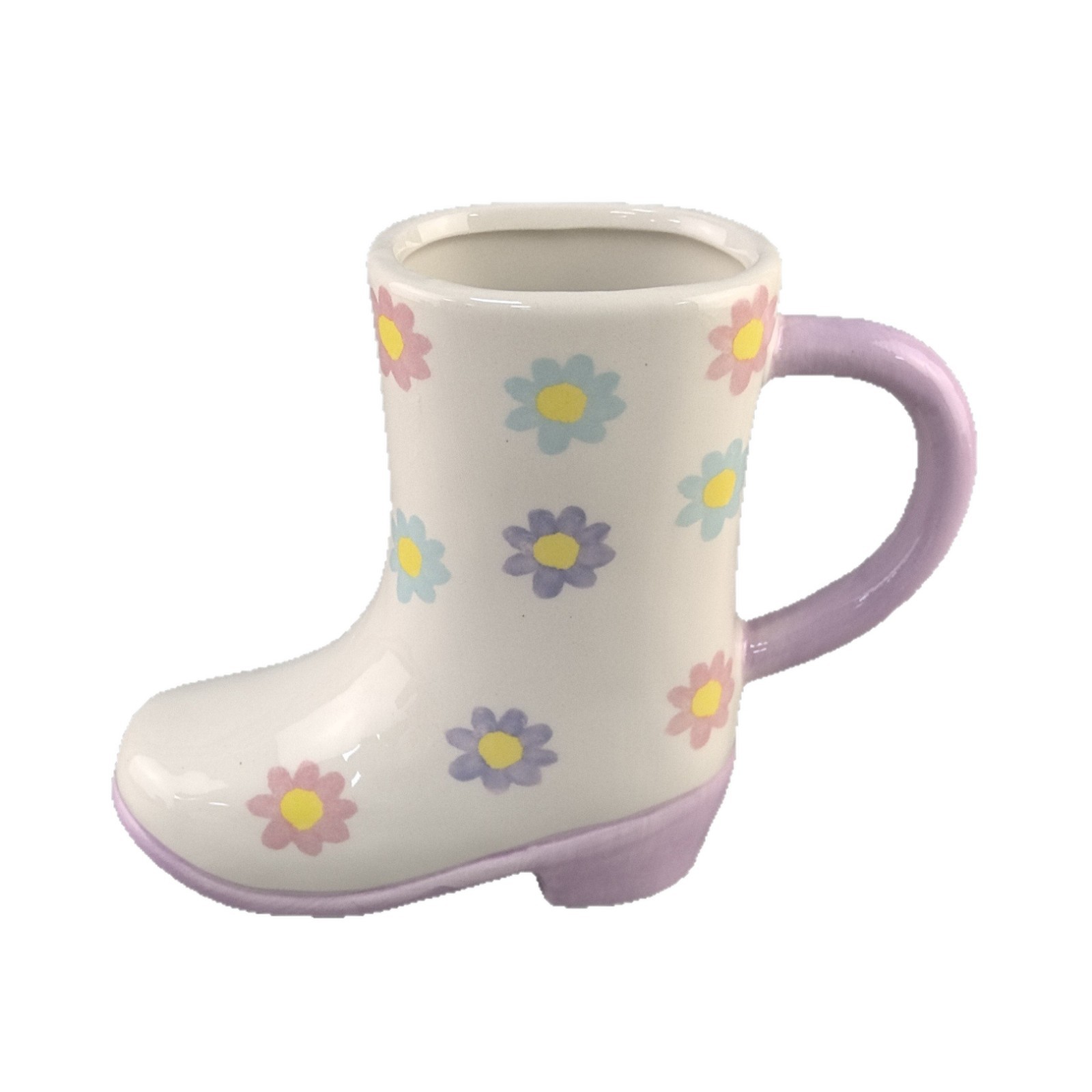 Personalidad creativa lindas botas de flor de cerámica tazas de agua de tazas de calzado de estilo de tazas de cerámica
