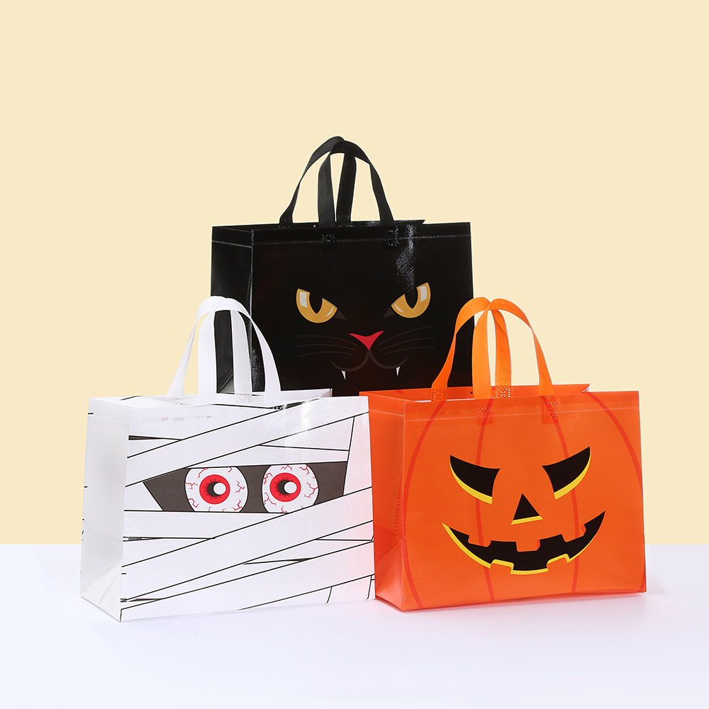 Bolsas de regalo impresas, bolsas de compras estereoscópicas, bolsas de regalo, bolsas de Halloween, bolsas de embalaje no tejidas