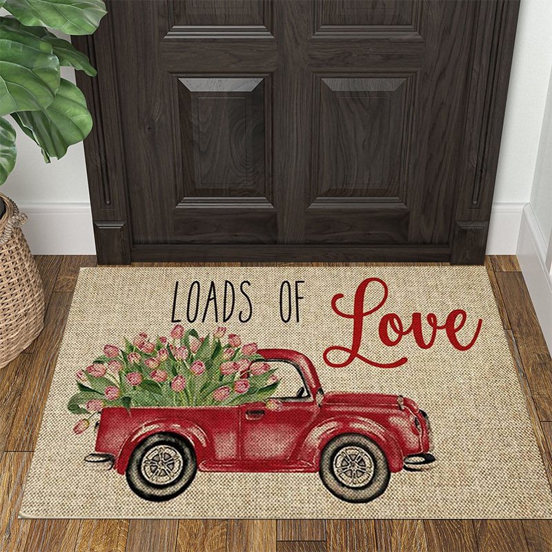 Transfronterizo europeo y americano Día de San Valentín alfombra sala de estar alfombra roja Festival festivo estera regalo alfombra de la boda