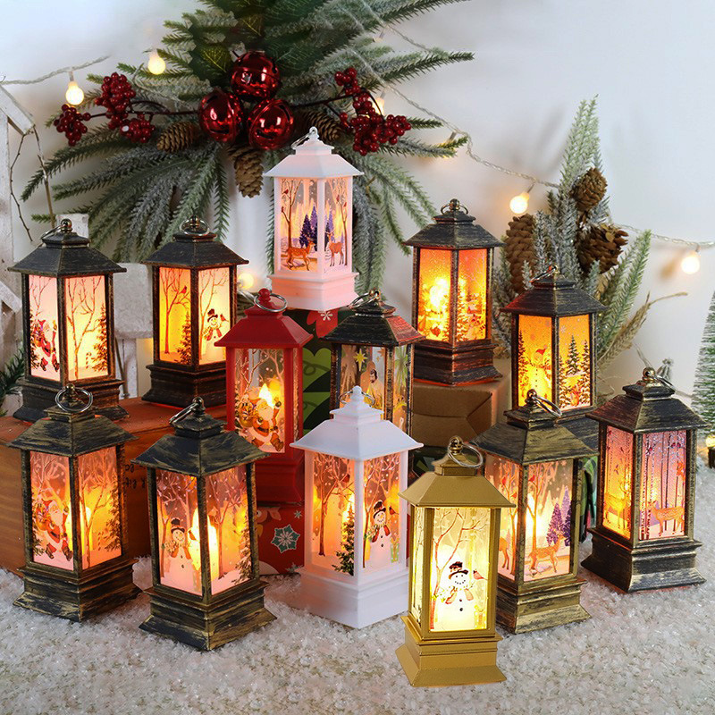 christmas storm lantern candlestick lamp small night lamp elderly snowman decoration small night lamp desktop decoration christmas decorations
