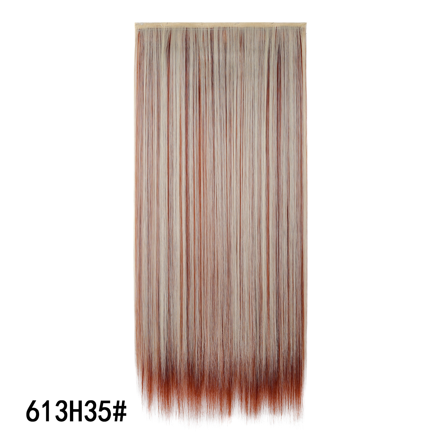 Extensión de Cabello Liso Largo de 5 Clips, Fibra de Alta Temperatura, Sin Costuras image 49