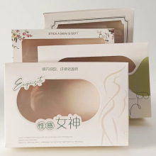 现货批发开窗3条装女士内裤包装盒两条装天地盖礼品包装盒子纸盒