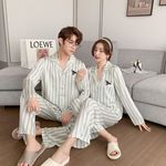 Осенняя пижама для влюбленных, шелковый летний лонгслив