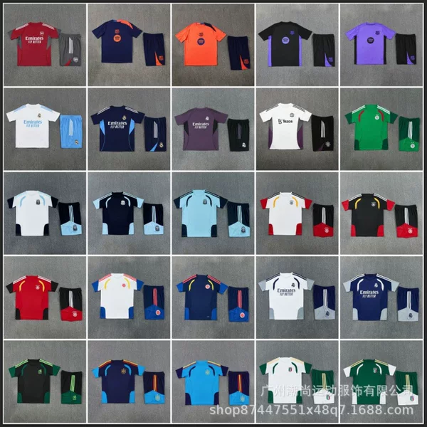New 26 German, Spanish, Italian, French Real Madrid, Arsenal quick-dry breathable double-pocket football training jersey