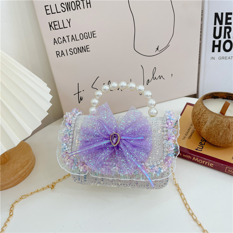 Nuevo bolso infantil de moda de verano, bolso de cinturón, bolso de princesa de perlas, bolso de cambio de viento fragante