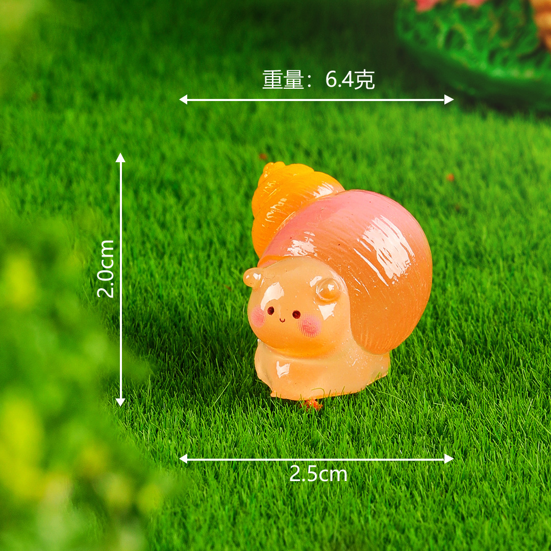 Musgo micro paisaje creativo luminoso color caracol jardinería decoración de bricolaje bolsa ciega accesorios colgantes pequeños adornos