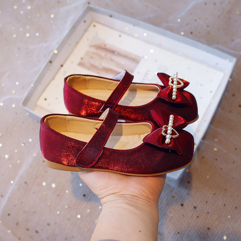 Classic Red Mary Jane Shoes For Girls - Soft Sole Ballet Flats For Performances, School, And Special Occasions_voghion.com