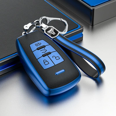 Personalized Buckle All-Inclusive High-End Men's and – Car key bag - baic-sapphire-blue-buckle-rope-all-inclusive-anti-fall