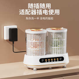 跨境新款双桶洗衣杯带甩干内衣裤洗衣机便携小型分桶洗衣杯迷你专