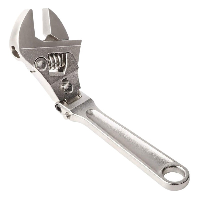Multifuncional llave ajustable plegable cabeza de sacudida trinquete rápida reparación de la máquina de agua y electricidad baño aire acondicionado herramienta de instalación