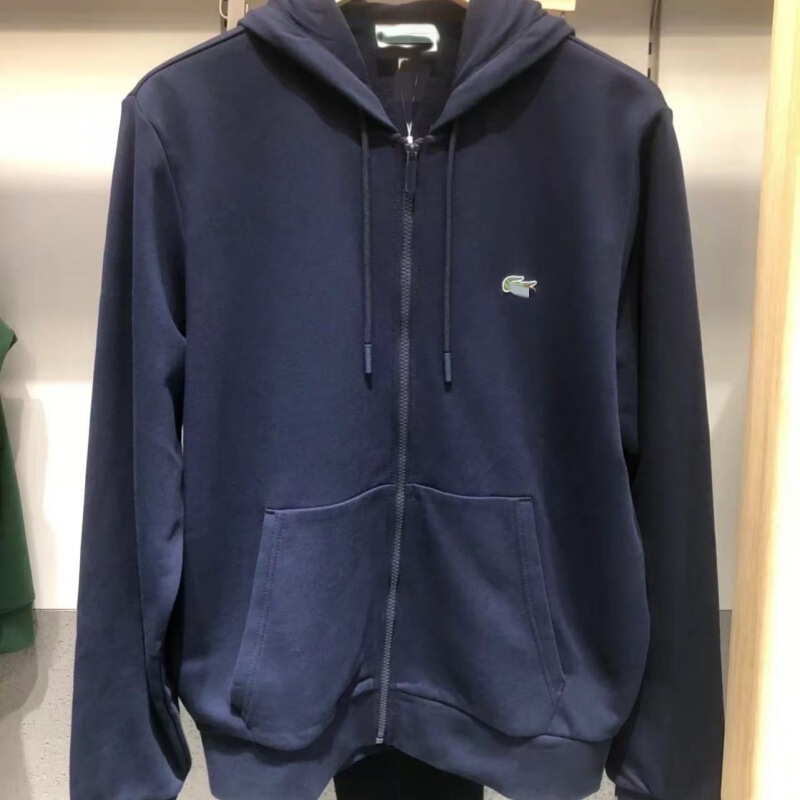 跨境鱼卫衣男女款纯棉刺绣春秋冬拉链开衫宽松运动插袋外套连帽衫|undefined