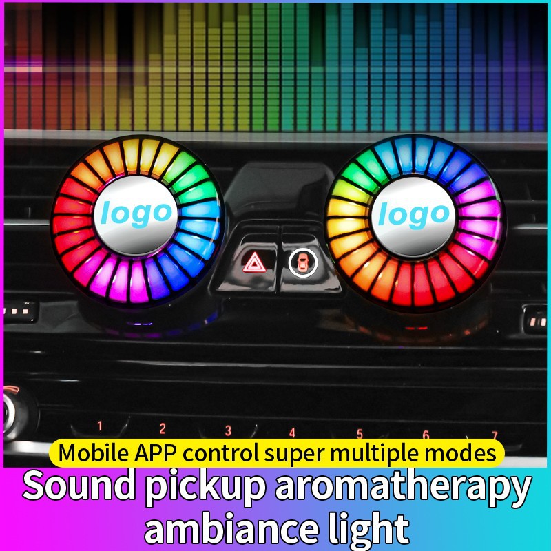 Lámpara de salida de aire del coche lámpara de ambiente lámpara de ritmo de música lámpara LED lámpara modificada lámpara de aromaterapia lámpara interior de la aplicación lámpara transfronteriza