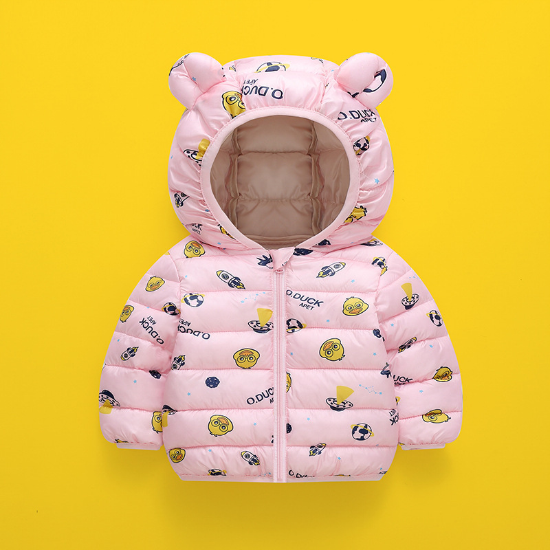 Comercio exterior transfronterizo 823 ropa de algodón infantil ropa de algodón impresa para niños niñas niñas chaquetas de algodón encapuchadas abrigos de otoño y invierno para niños image 3
